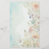 スパンフラワー文房具 便箋 (裏面)