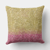 スパーかわいらしクル金ゴールドピンクフェイクグリッター クッション (裏面)