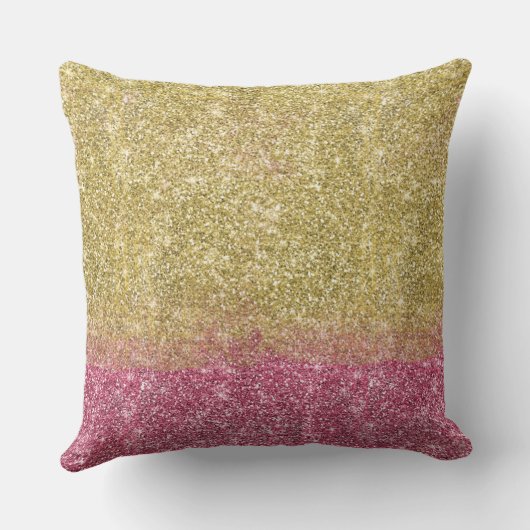 スパーかわいらしクル金ゴールドピンクフェイクグリッター クッション (裏面)