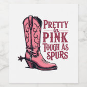 スパーかわいらしズの女性のカーボーイブーツ西のようにピンク色で ワインラベル (シングルラベル)