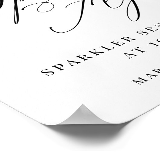 スパーエレガントクモダンラーがサインを結婚送信 ポスター (角)