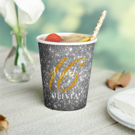 スパーエレガントクリーグリッタースウィート16紙カップ 紙コップ