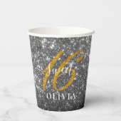 スパーエレガントクリーグリッタースウィート16紙カップ 紙コップ (裏面)