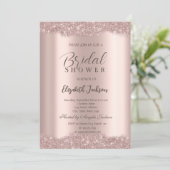 スパーエレガントクルフレームバラ金ゴールドブライダルシャワー 招待状 (スタンド正面)