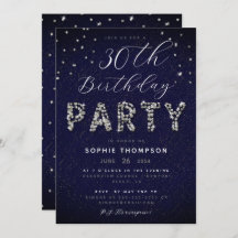 スパーエレガントクルモダングリッターブルーバースデーパーティー