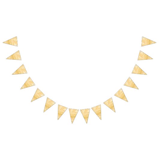 スパーエレガントクル金ゴールドグリッター バンティングフラッグ (全)