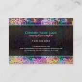 スパーカラフルクレス&ディスコグリッターパターン 名刺 (裏面)