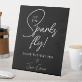 スパーカーはスパークスフライ白黒をオフに送信 台座サイン (インサイチュ)