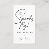 スパーカーはスパークスフライ白黒をオフに送信 名刺 (正面)