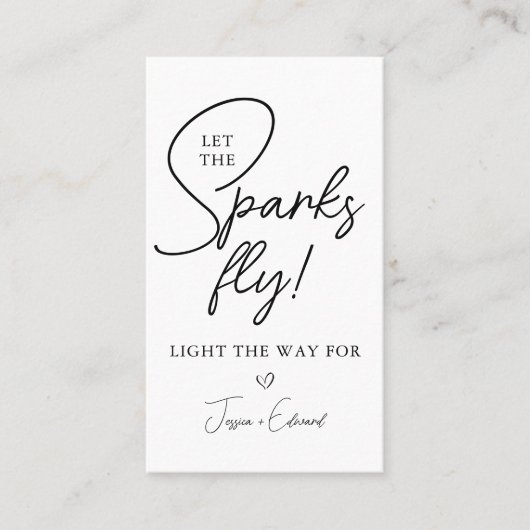 スパーカーはスパークスフライ白黒をオフに送信 名刺 (正面)