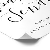 スパーカーエレガントセンドフ書結婚道のサイン ポスター (角)