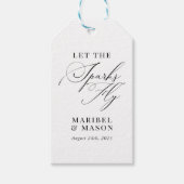 スパーカー結婚がオフエレガントにモダン ギフトタグ (正面)