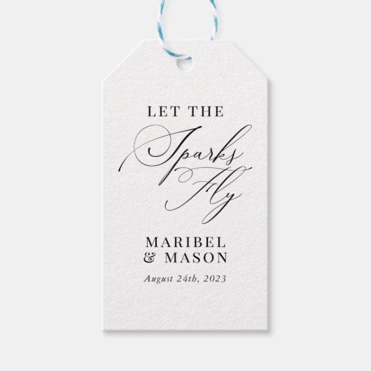 スパーカー結婚がオフエレガントにモダン ギフトタグ (正面)