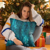 スパーガーリークルグリッターティール(緑がかった色)ターコイズきらきら光るグラム クッション