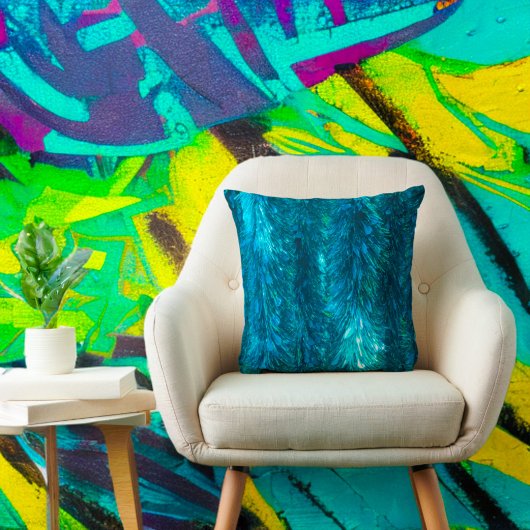 スパーガーリークルグリッターティール(緑がかった色)ターコイズきらきら光るグラム クッション