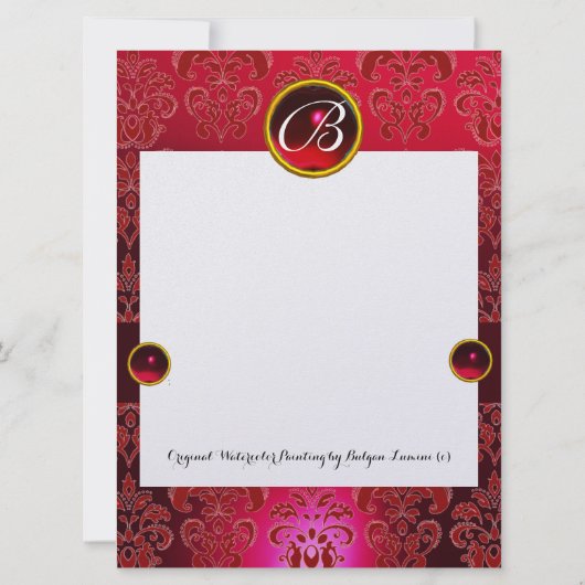 スパーキングするペコックの羽を持つロマンチックな女性、赤 (裏面)