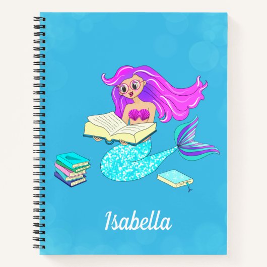 スパーキングマーメイドの眼鏡の名前を読んで ノートブック (正面)