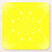 スパーキング イエロー スクエアペーパーコースター (正面)
