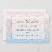 スパーキング・ウォーターズ ピンクビーチ ウェディング インビテーション (正面)