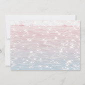 スパーキング・ウォーターズ ピンクビーチ ウェディング インビテーション (裏面)
