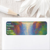 スパーキング・ウォーターフォール - パステルペイントスタイルのアート ラベル (インサイチュ)