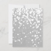 スパーキング カップル グレー シルバー ウェディング インビテーション (裏面)