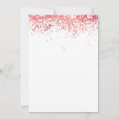 スパーキング ピンク レッド 40周年 結婚記念日 招待状 (裏面)