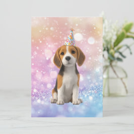 スパーキーなビーグルの誕生日 招待状