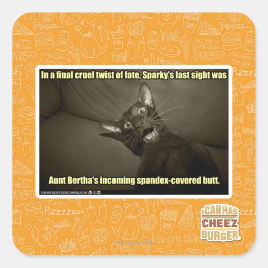 スパーキーの最後の光景 スクエアシール (正面)