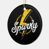 スパーキーエレクトリシおもしろいャンリネマンパパレトロ セラミックオーナメント (左)