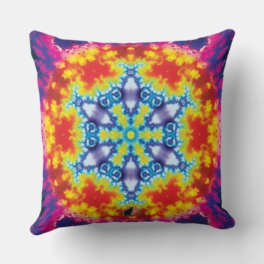 スパーキー万華鏡のように千変万化するパターン枕 クッション (裏面)