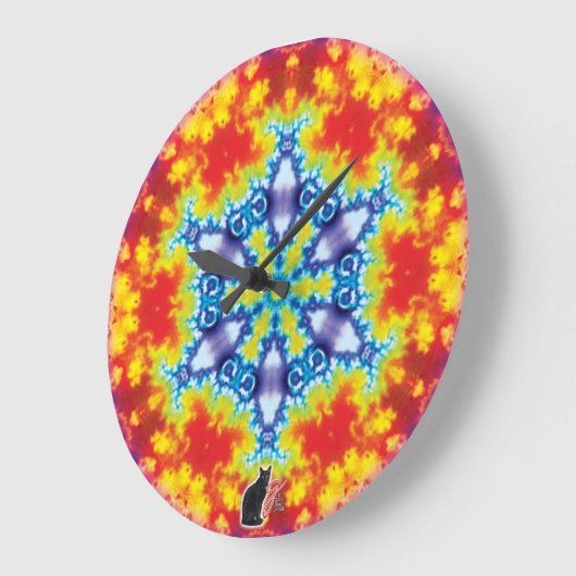 スパーキー万華鏡のように千変万化するパターン ラージ壁時計 (傾斜)