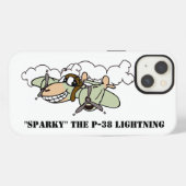 スパーキー、P-38稲妻 iPhoneケース (裏面横)