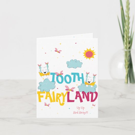 スパークおもしろいリー魔法の歯の妖精ありがとう カード (正面)