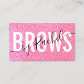 スパークかわいらしリーピンクグリッタータイポグラフィブローアーティスト 名刺 (正面)