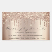 スパークエクステンションメイクアップ美しいサロンマイクロブレイディング 長方形シール (正面)