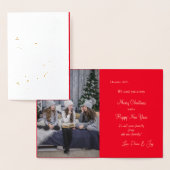 スパークエレガントグラムゴールデンクリスマスツリー実在 箔カード (ディスプレー)