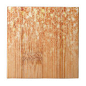 スパークエレガントリーオレンジの竹材プリント タイル (正面)