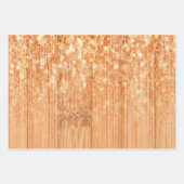 スパークエレガントリーオレンジの竹材プリント ラッピングペーパーシート (正面3)