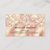 スパークエレガントリーグリッターメイクアップアーティスト美しい金ゴールド 名刺 (裏面)