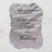 スパークエレガントリーシルバー結婚式招待状 招待状 (正面/裏面)