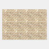 スパークエレガントリー金ゴールドクリスマスラッピング紙彼女 ラッピングペーパーシート (正面3)