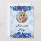 スパークエレガントリー金ゴールド退職パーティの招待状 招待状 (裏面)