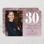 スパークエレガントリー30歳の誕生日パーティー写真 招待状 (正面/裏面)