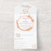 スパークエレガントルグリッター結婚の筆跡 オールインワン招待状 (内側)