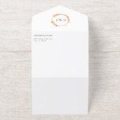 スパークエレガントルグリッター結婚の筆跡 オールインワン招待状 (外側)