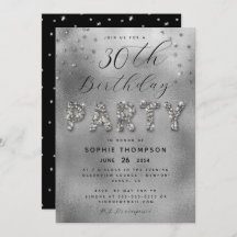 スパークエレガントルスグリッターシルバーバースデーパーティー