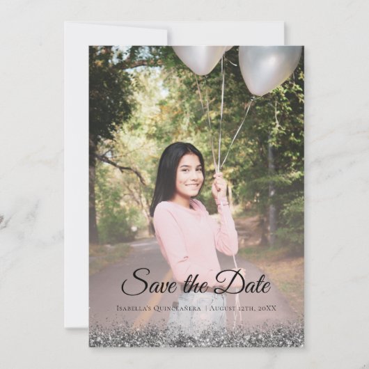 スパークエレガントルピンクキンチェニェラ日付を保存 セーブザデート (正面)