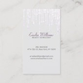 スパークエレガントルホワイトグリッタードリップ淡い灰色 名刺 (裏面)