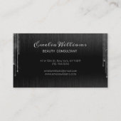 スパークエレガントル白色結晶ラインストンブラック 名刺 (裏面)